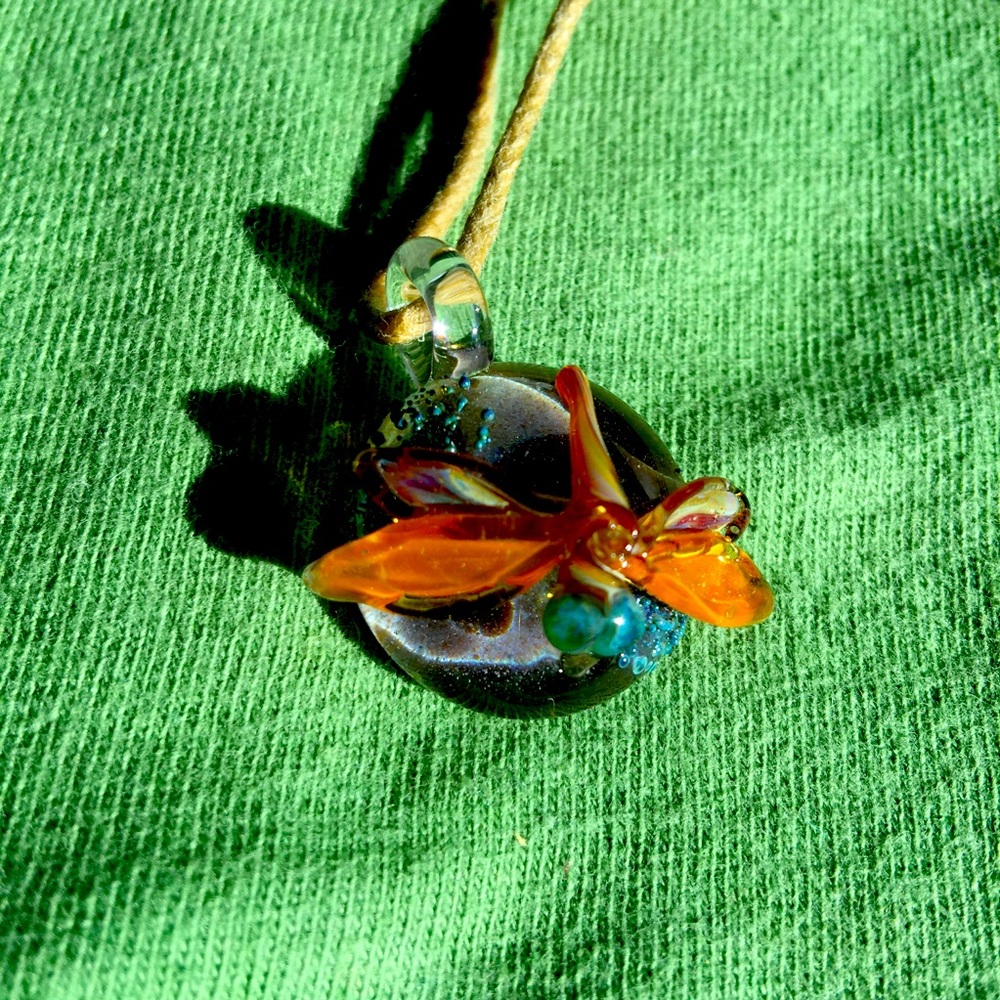 Glass Dragonfly Necklace